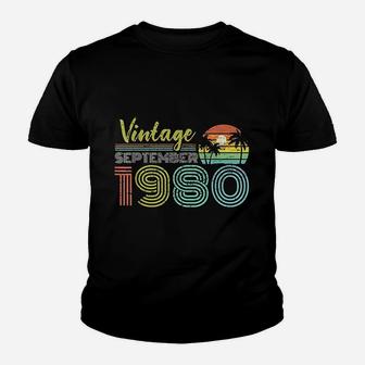 Vintage September 1980 41 Years Old Birthday Youth T-shirt | Crazezy