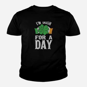 Vintage Shamrock Flag Irish For A Day Youth T-shirt - Monsterry