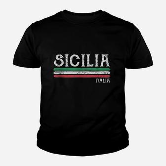 Vintage Sicilia Italy Youth T-shirt | Crazezy