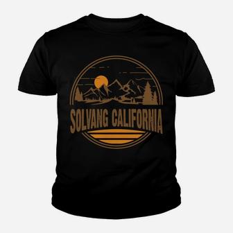 Vintage Solvang, California Mountain Hiking Souvenir Print Youth T-shirt | Crazezy CA