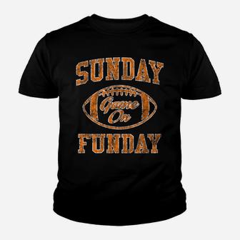 Vintage Sunday Funday T Shirt Denver Football Retro Tee Youth T-shirt | Crazezy