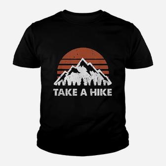 Vintage Take A Hike Outdoors Nature Hiking Lover Youth T-shirt | Crazezy UK