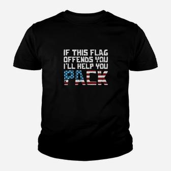 Vintage This Flag Offends You I Will Help You Pack Distressed Youth T-shirt - Monsterry DE