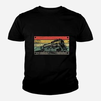 Vintage Train Railroad Youth T-shirt | Crazezy