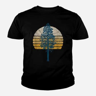 Vintage Tree & Sunset Distressed 80S Vibe Retro Youth T-shirt | Crazezy DE