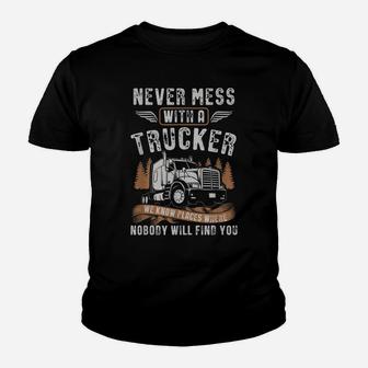 Vintage Trucker Shirt For Men Truck Driving Gift Truck Lover Youth T-shirt | Crazezy