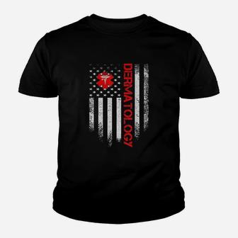Vintage Usa Dermatology Doctor American Flag Youth T-shirt | Crazezy AU