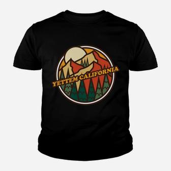 Vintage Yettem, California Mountain Hiking Souvenir Print Youth T-shirt | Crazezy AU