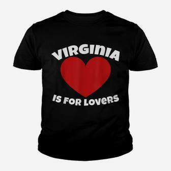 Virginia Is 4 Lovers Commonwealth For State Outline Va Gift Youth T-shirt | Crazezy CA