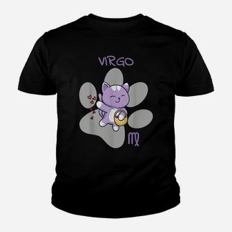Virgo Zodiac Sign Cat Astrology Funny Kitten Cats Youth T-shirt | Crazezy CA