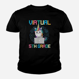 Virtual 5Th Grader Back To School Online Teaching Teacher Youth T-shirt | Crazezy DE