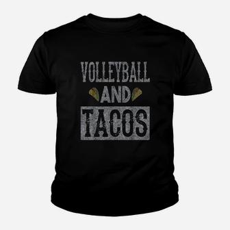 Volleyball And Tacos Funny Taco Distressed Youth T-shirt - Thegiftio UK