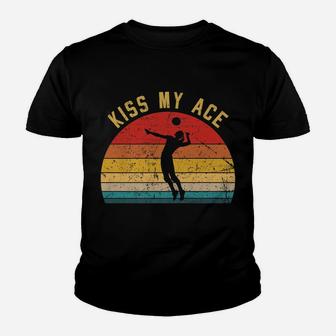 Volleyball Kiss My Ace Volleyball-Player Coach Gift Idea Youth T-shirt | Crazezy