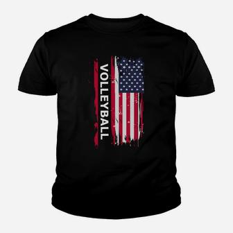Volleyball Usa Patriotic, Volleyball Players And Coach Gift Youth T-shirt | Crazezy