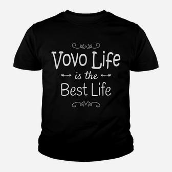 Vovo Life Is The Best Life Print For Vovo Grandma Gifts Youth T-shirt | Crazezy