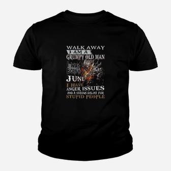 Walk Away Im A Grumpy Old Man I Was Born In June Youth T-shirt | Crazezy
