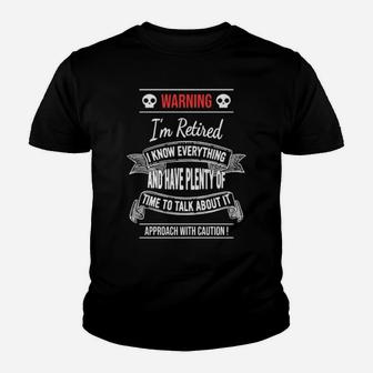 Warning I'm Retired Youth T-shirt - Monsterry DE