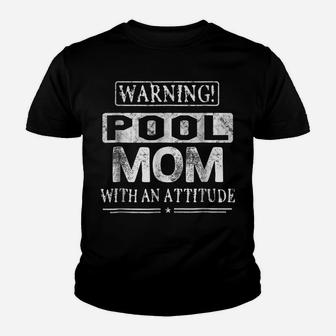 Warning Pool Mom T-Shirt For Women Funny Sport Gift Youth T-shirt | Crazezy