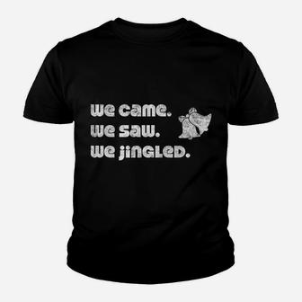 We Came We Saw We Jingled Funny Cute Christmas Graphic Youth T-shirt | Crazezy