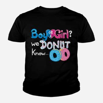 We Donut Know Funny Gender Reveal Family Youth T-shirt | Crazezy