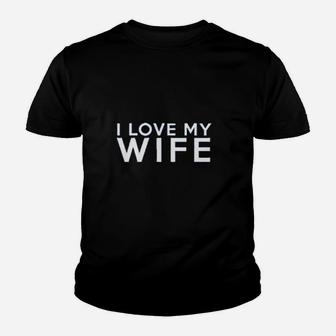 We Match I Love My Wife I Love My Husband Matching Couples Football Youth T-shirt | Crazezy