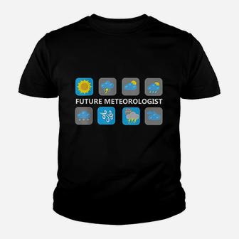 Weather Forecast Icons Future Meteorologist Youth T-shirt | Crazezy