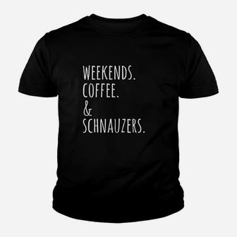 Weekends Coffee And Schnauzers Youth T-shirt | Crazezy CA