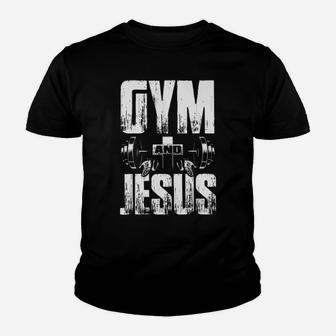 Weight Lifting Gym N Jesus Youth T-shirt - Monsterry UK