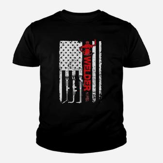 Welder American Flag Usa Patriotic Welder Shirt Youth T-shirt - Thegiftio
