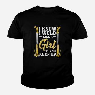 Welder Outfit For A Female Welding Steelsmith Youth T-shirt | Crazezy AU