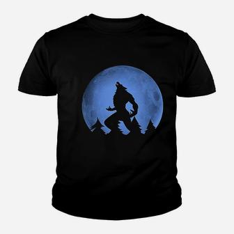 Werewolf Blue Moon Wolf Full Moon Youth T-shirt | Crazezy UK