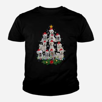 Westie Christmas Tree Funny Dog Christmas Pajamas Gift Xmas Sweatshirt Youth T-shirt | Crazezy CA