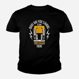 What Are You Staring At You Two Legged Freak Amputee Youth T-shirt | Crazezy