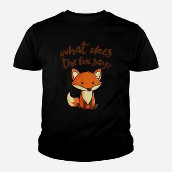 What Does The Fox Say Funny Cute Youth T-shirt | Crazezy