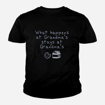 What Happens At Grandma's Youth T-shirt | Crazezy DE