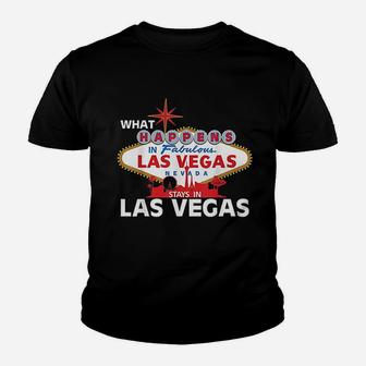 What Happens In Las Vegas Stays In Vegas Youth T-shirt - Thegiftio UK