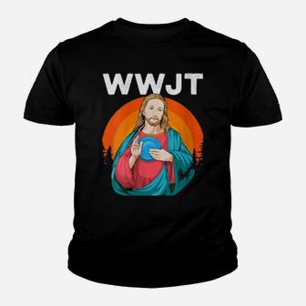 What Would Jesus Throw Disc Golf Jesus Humerus Golfer Youth T-shirt - Monsterry DE