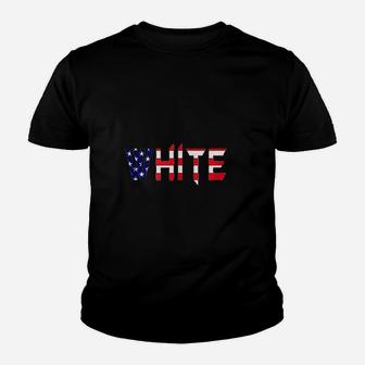 White American Flag Youth T-shirt | Crazezy UK