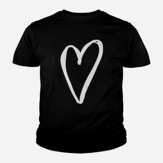 White Tiny Heart Pocket Valentine's Day Love Youth T-shirt | Crazezy CA