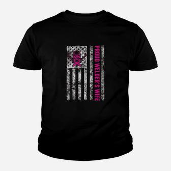 Wife American Flag Youth T-shirt | Crazezy