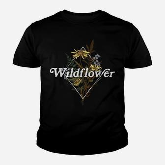 Wildflower Nature Flower Plant Vintage Style Hippie Indie Youth T-shirt | Crazezy