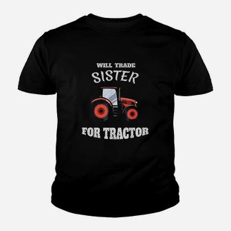 Will Trade Sister For Tractor Large Wheel Lover Youth T-shirt | Crazezy AU