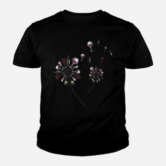 Wine Dandelion Flower For Man And Woman Youth T-shirt | Crazezy