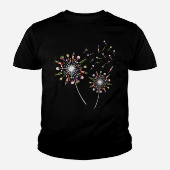 Wine Dandelion Flower Funny Youth T-shirt | Crazezy AU