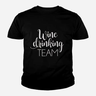 Wine Drinking Team Youth T-shirt | Crazezy UK