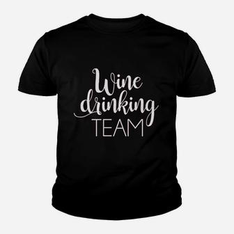 Wine Drinking Team Youth T-shirt | Crazezy CA