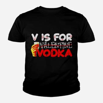 Wine Is My Valentine Vodka Youth T-shirt - Monsterry CA