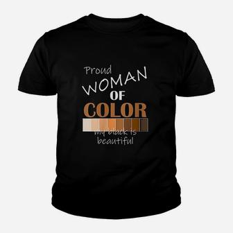 Woman Of Color My Black Is Beautiful African Queen Youth T-shirt | Crazezy AU