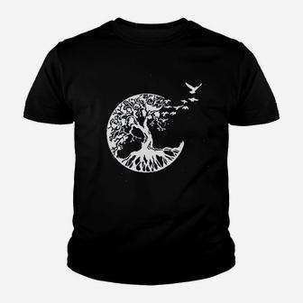 Women Life Tree Birds Graphic Outdoor Nature Hiking Camping Youth T-shirt | Crazezy UK