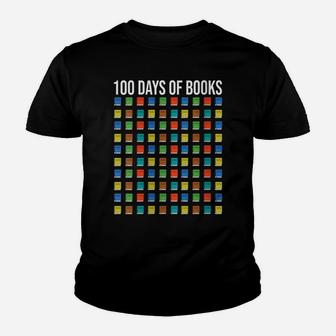 Womens 100 Days Of Books Happy 100Th Day Librarian Teacher Gift Youth T-shirt | Crazezy